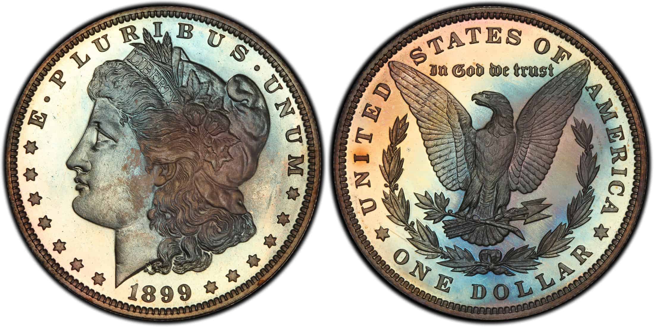 1899 proof Morgan silver dollar