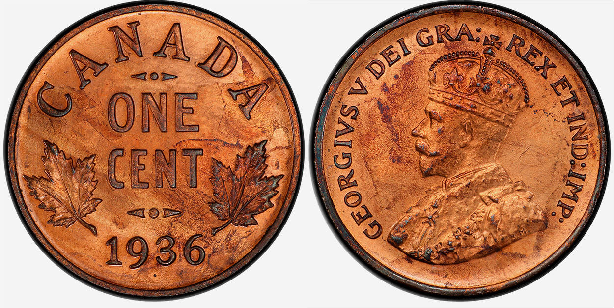 1 Cent 1936 dot – PCGS SP 65