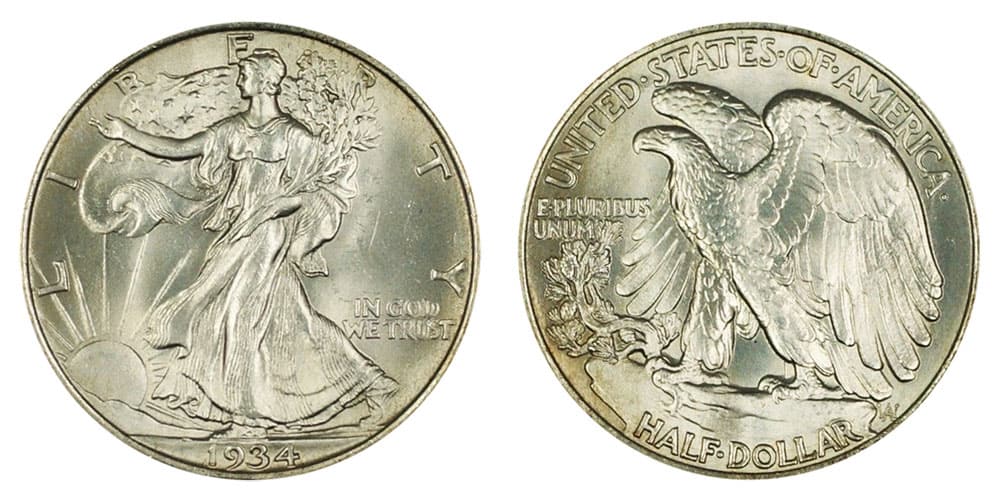 Features of 1934 Half Dollar