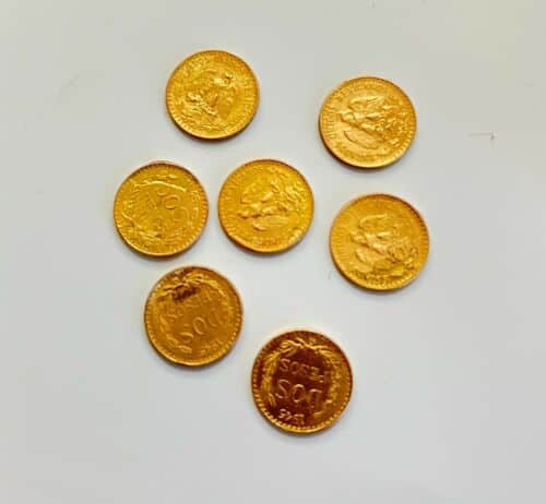 1945 Gold 2 Peso Mexican Dos Pesos Coin