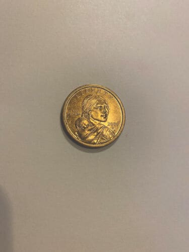 2000 P Sacagawea One Dollar Us Liberty Gold Color Coin Philadelphia Mint
