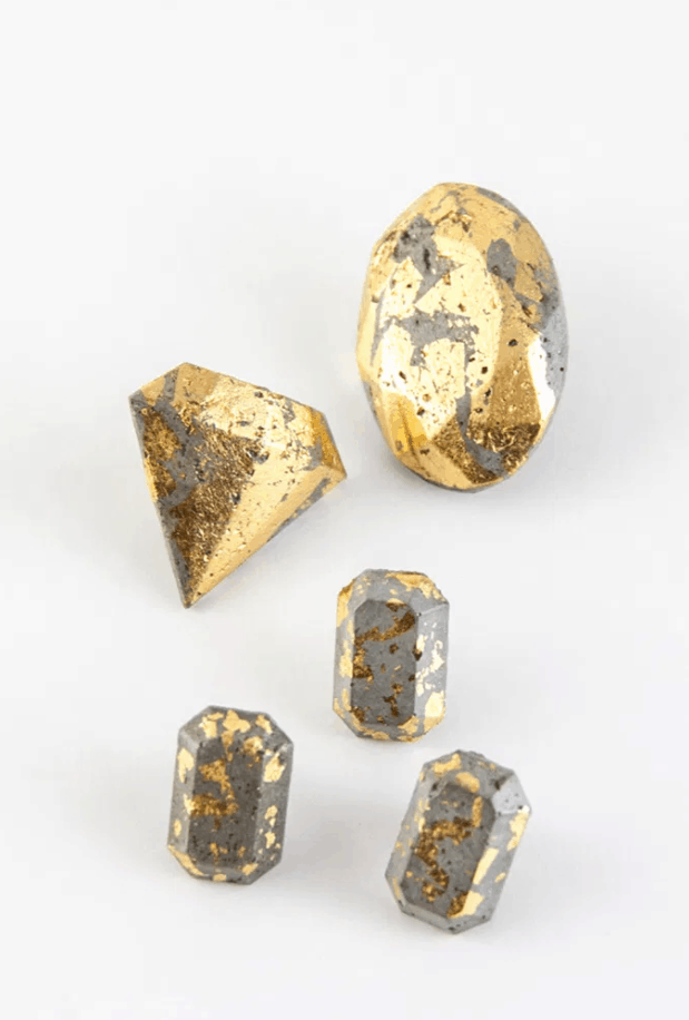 DIY Concrete and Gold Gem Jewelry – Diyinpdx.com