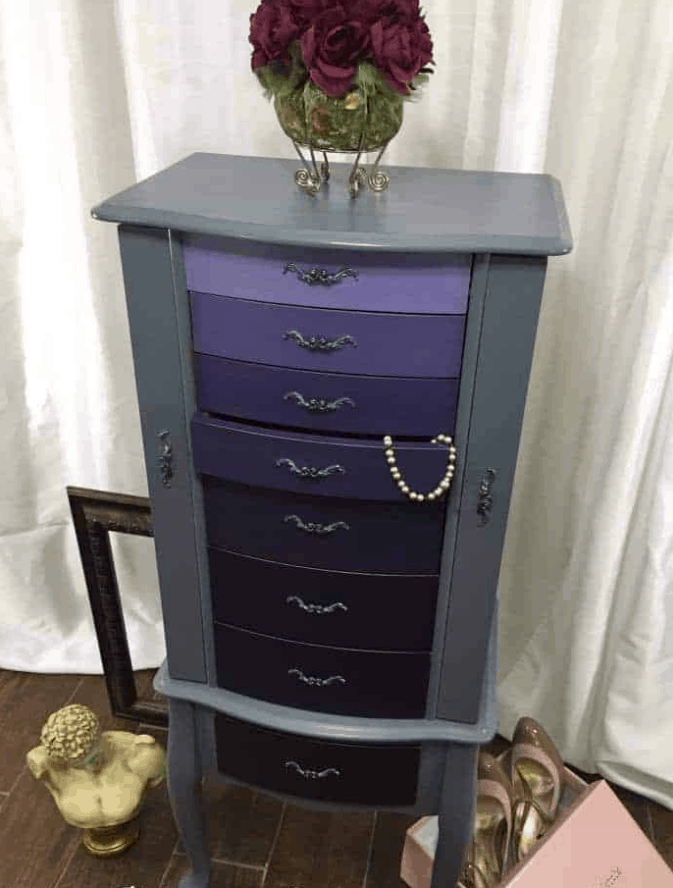 How to Create an Ombre Painted Finish on a Jewelry Armoire