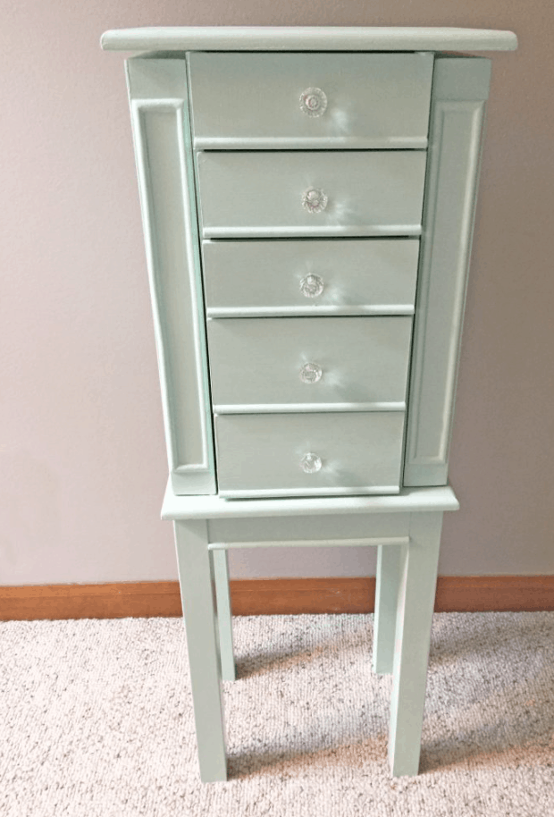 How to Paint Furniture Jewelry Armoire for Jewelry Organization