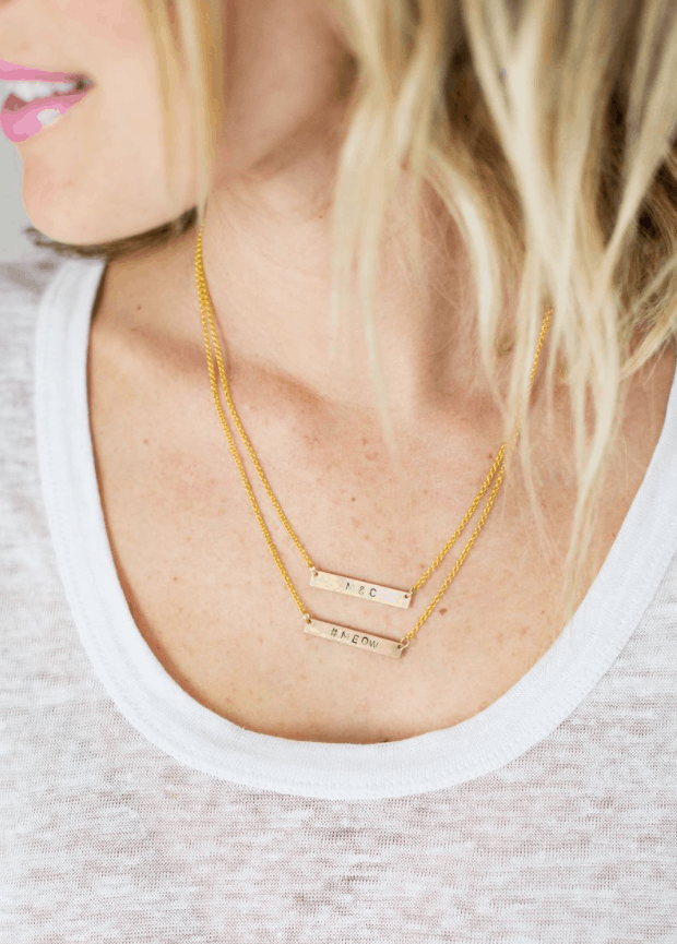 Make Your Own Hand-Stamped Necklace – A Beautiful Mess