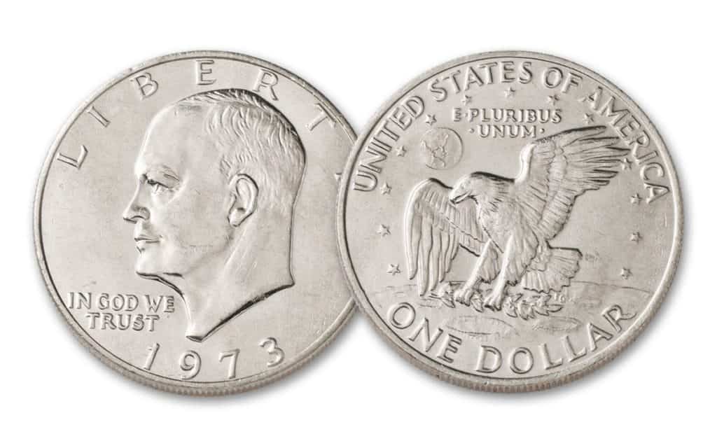 Copper-Nickel Clad  Ike Denver 1$ Eisenhower Dollar Coin 1971-D 