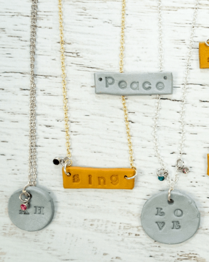 How to Make Stamped Polymer Clay Necklaces for Kids – Projects with Kids