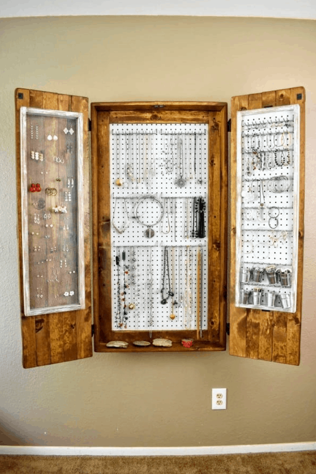 The Ultimate DIY Rustic Jewelry Cabinet – Attractive with Lots of Storage