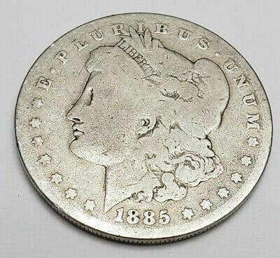 Good 1885 Morgan silver dollar