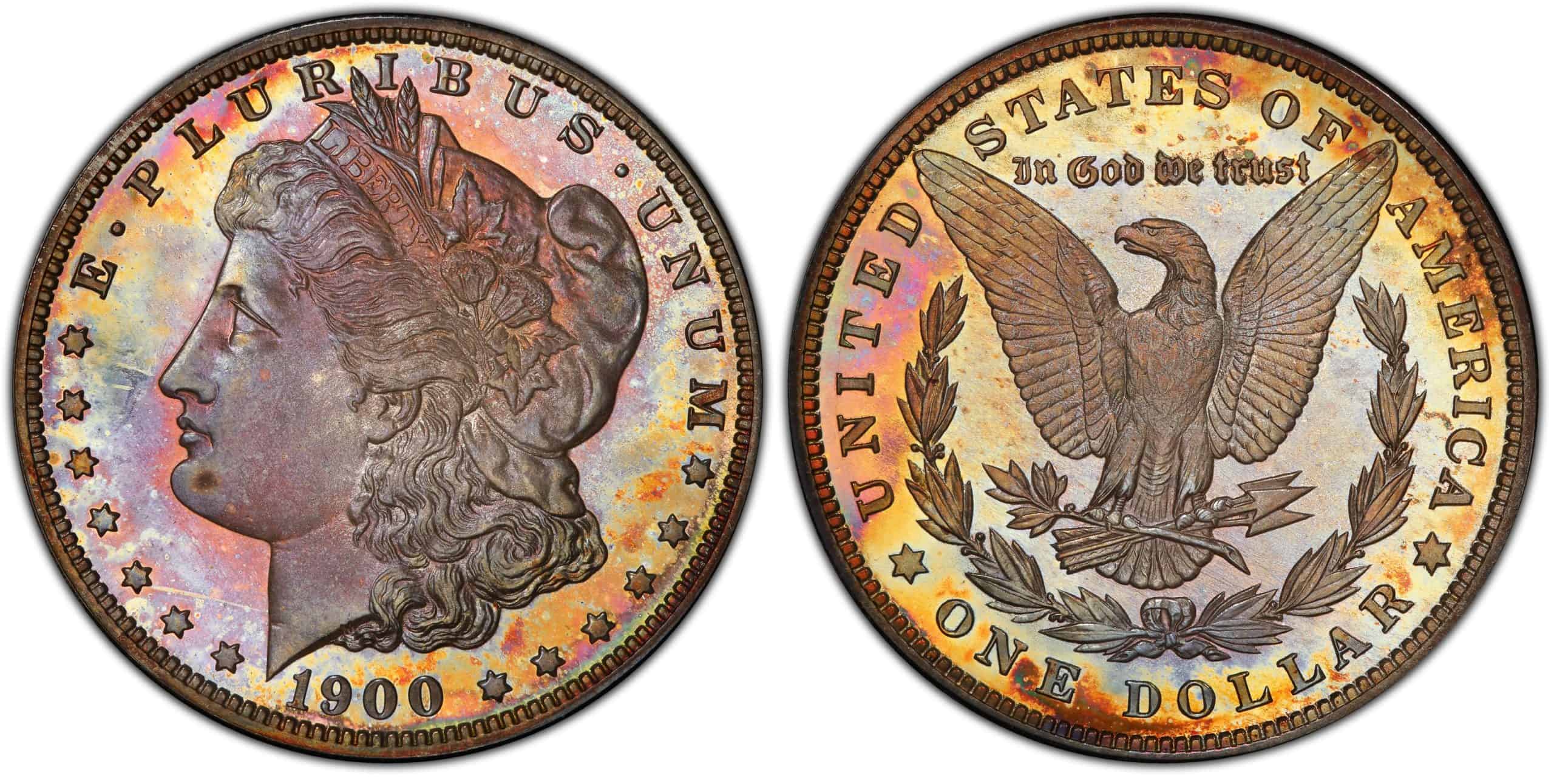 1900 proof Morgan silver dollar