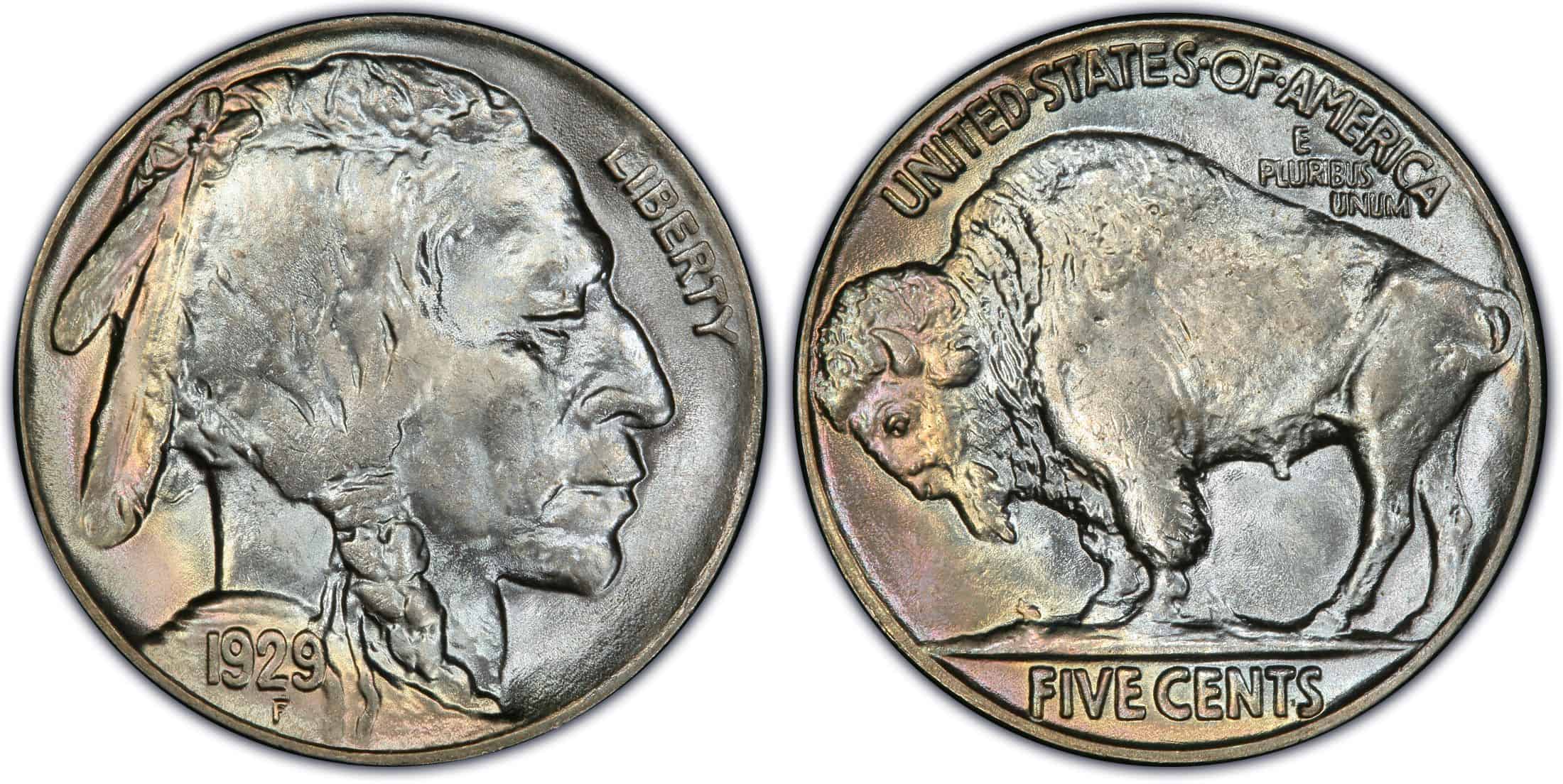 1929 Buffalo nickel without a mint mark