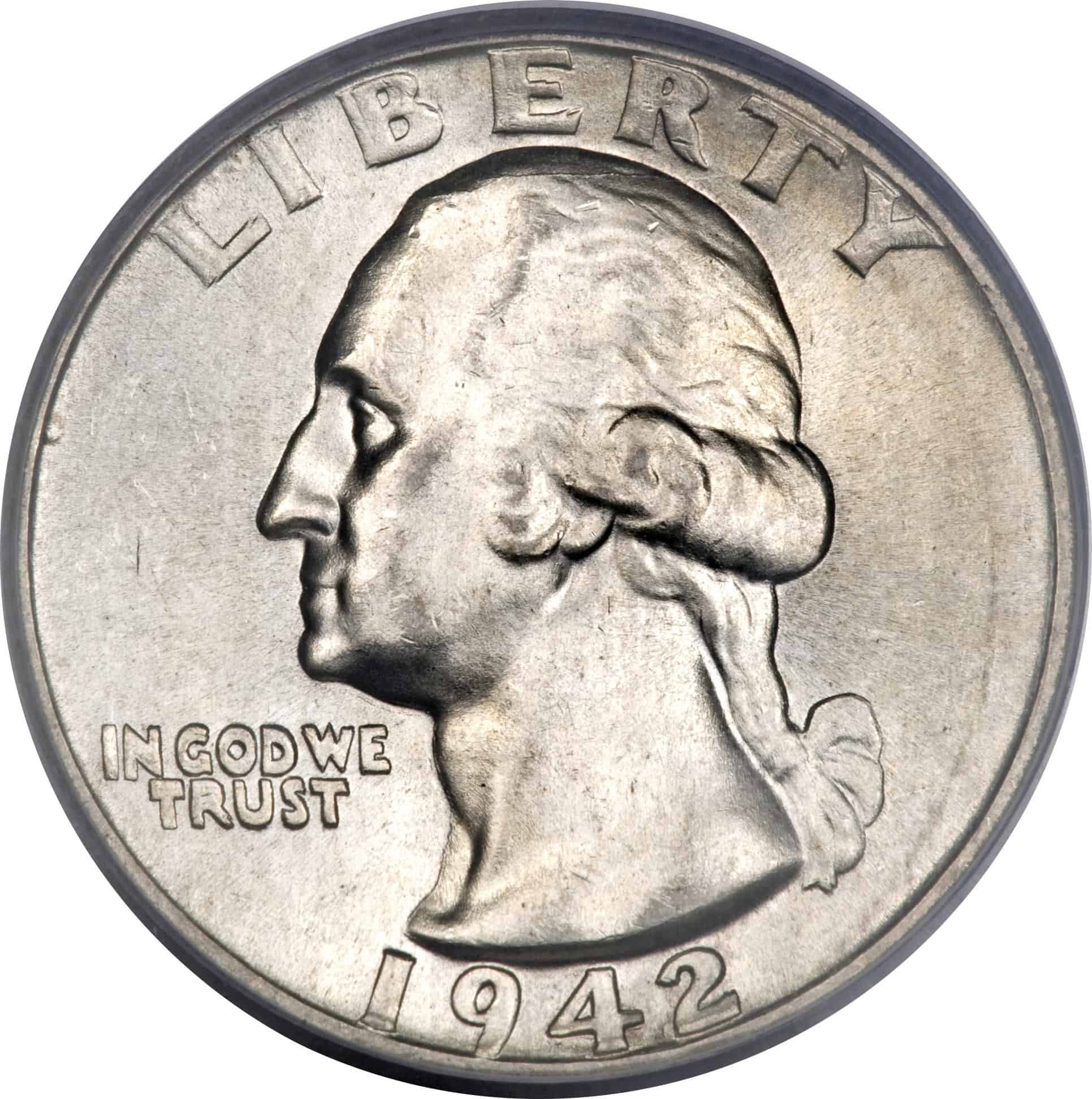 1942 Silver Quarter Obverse