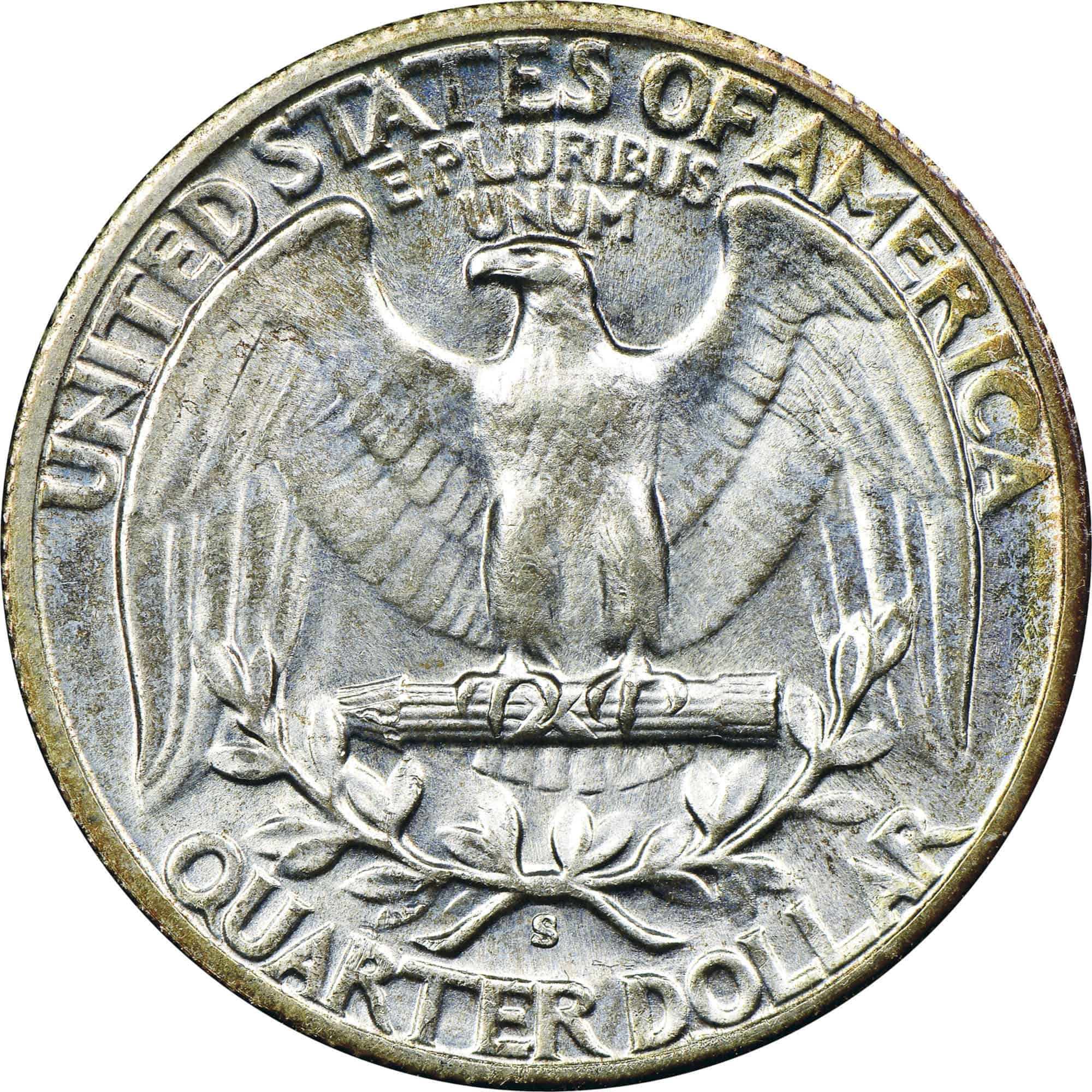 1942 Silver Quarter Reverse