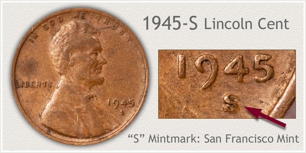 1945 S Lincoln penny
