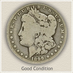 Good 1899 Morgan silver dollar