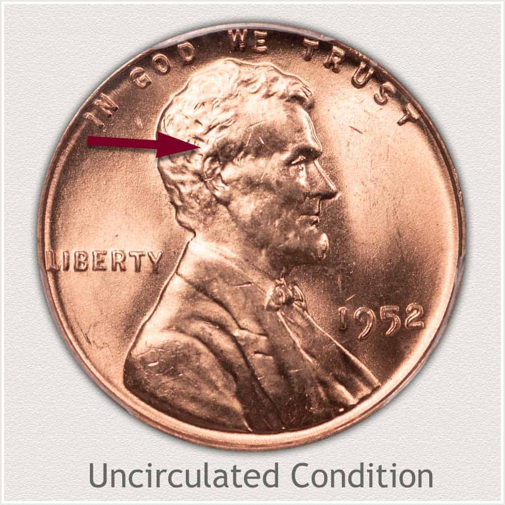 Uncirculated 1952 Lincoln penny