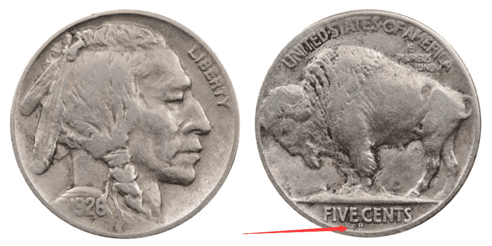 1926 D Buffalo nickel