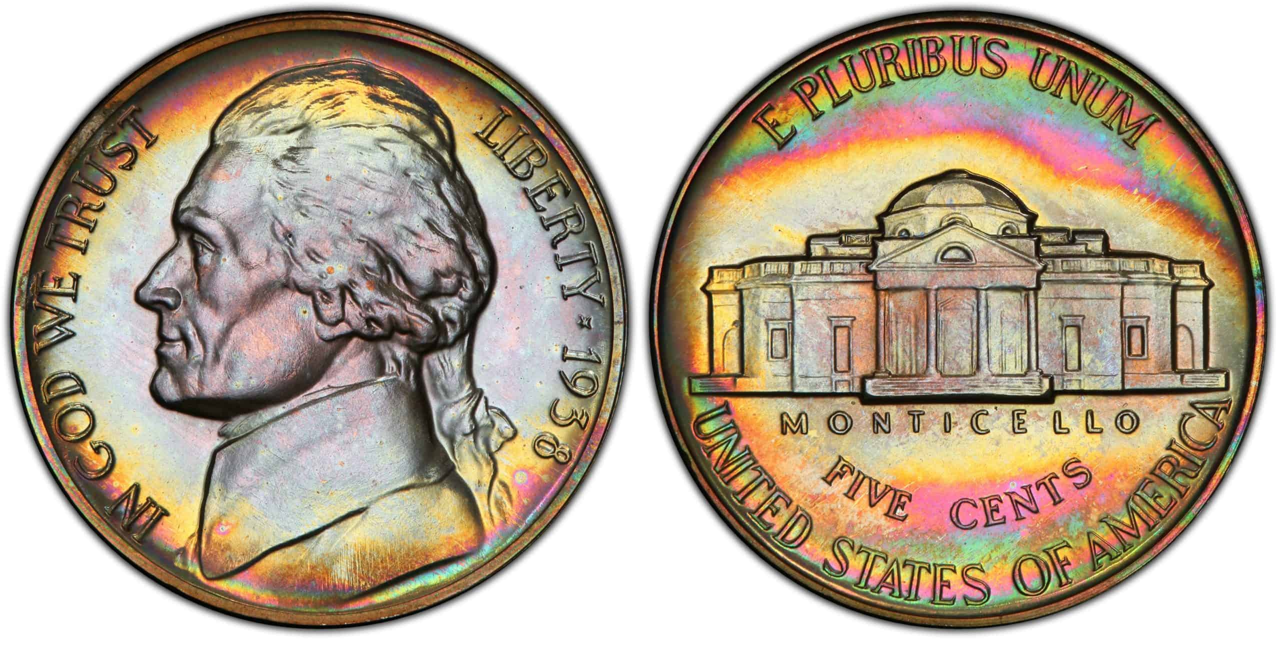 1938 proof Jefferson nickel