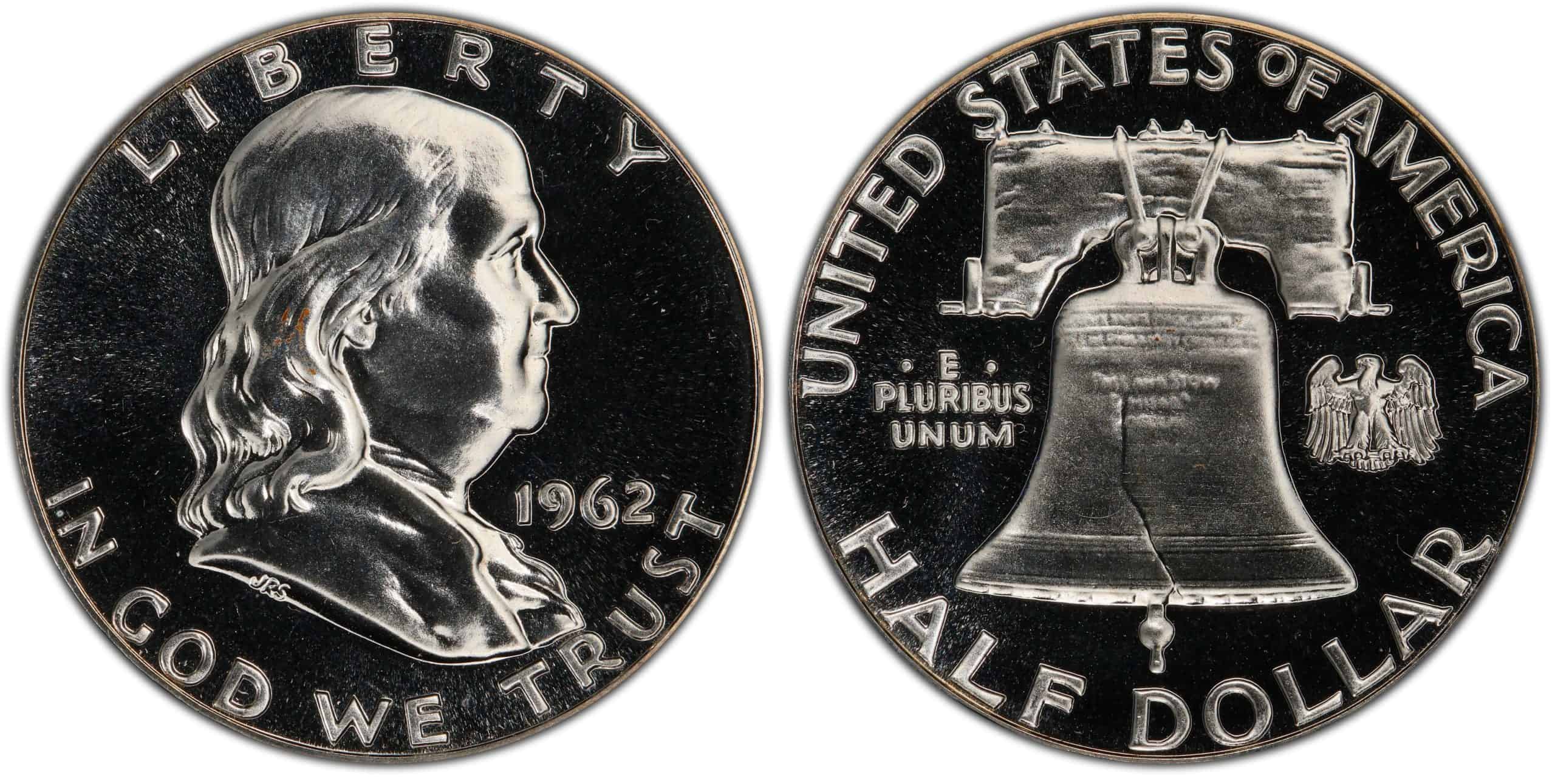 1962 proof Franklin half dollar