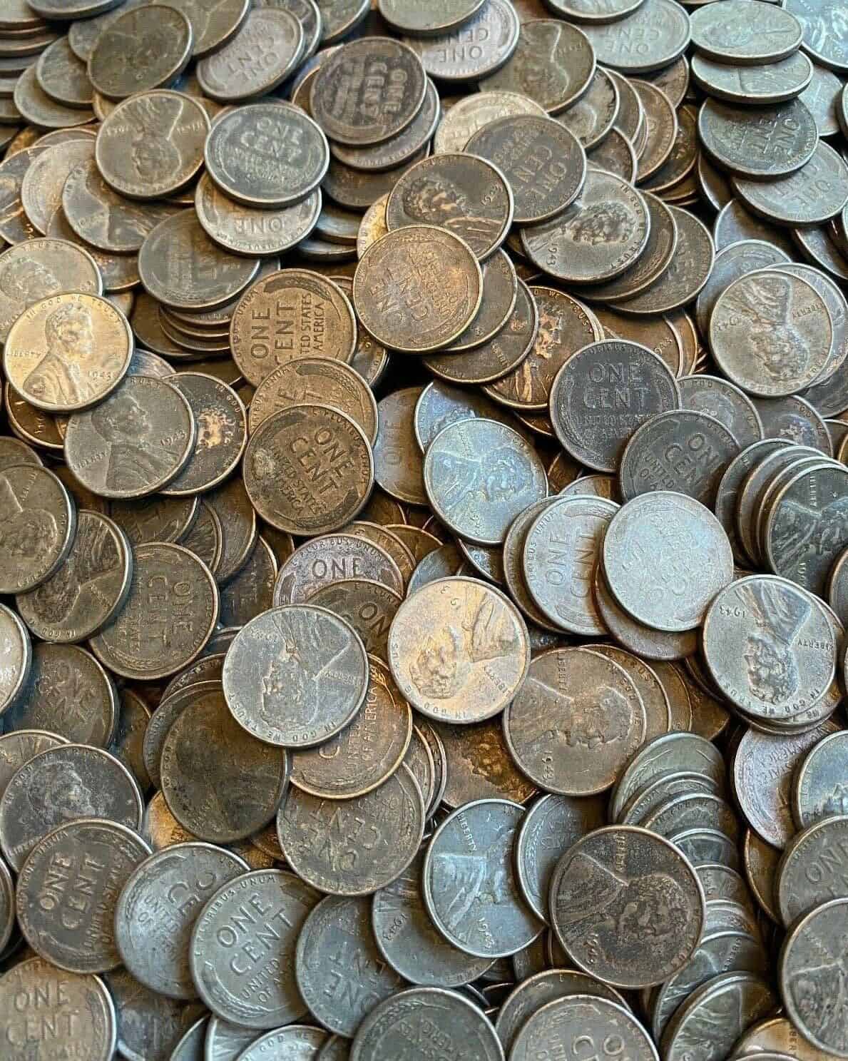 50 1 ROLL Coins Mixed P-D-S U.S Steel Wheat Cent Pennies Nice Average 