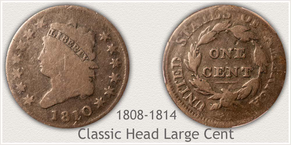 Classic head large cent (1808 to 1814)