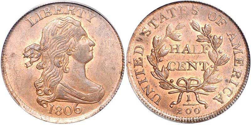 Draped bust large cent (1796 to 1807)