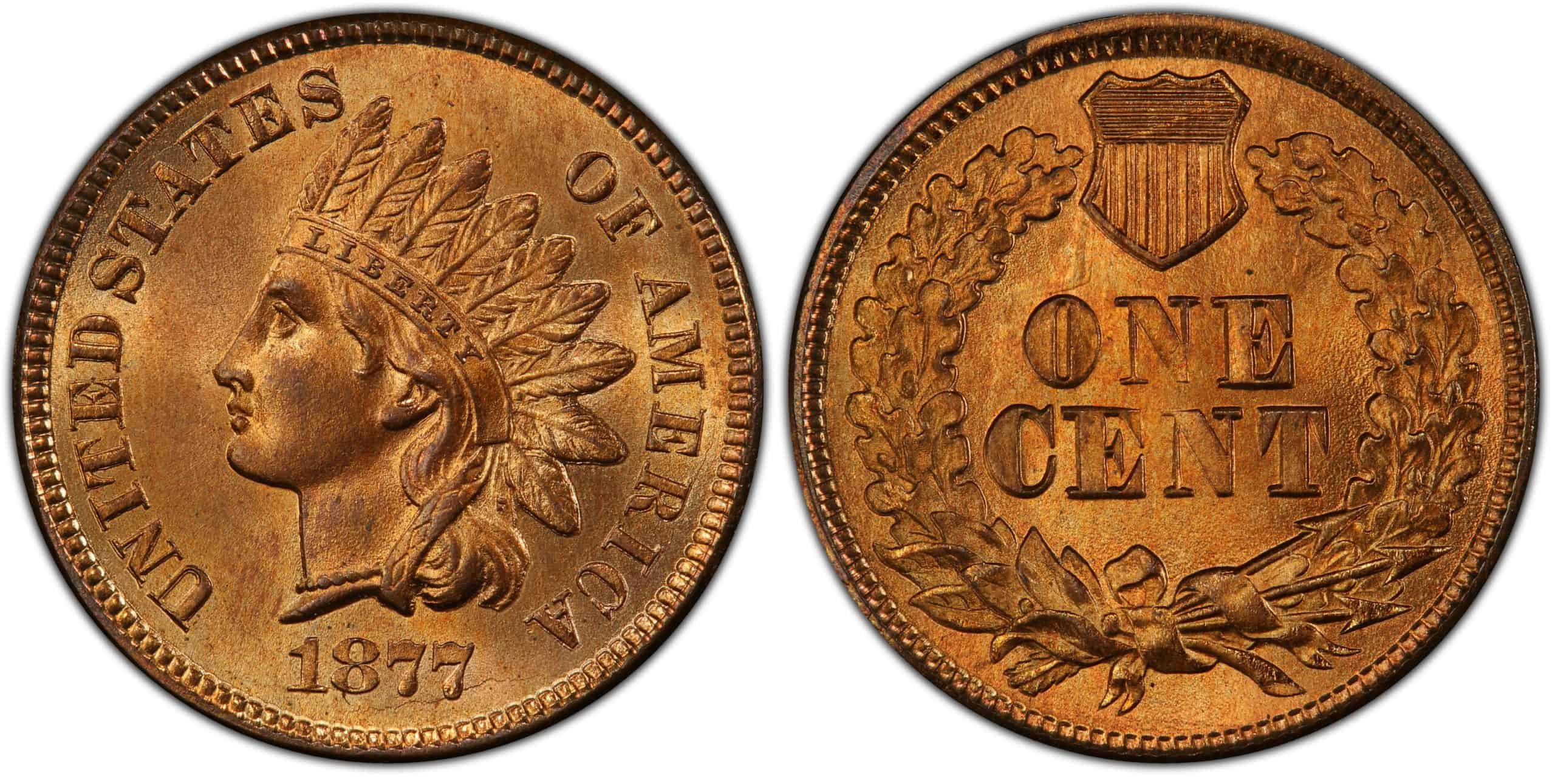 1877 Indian head penny