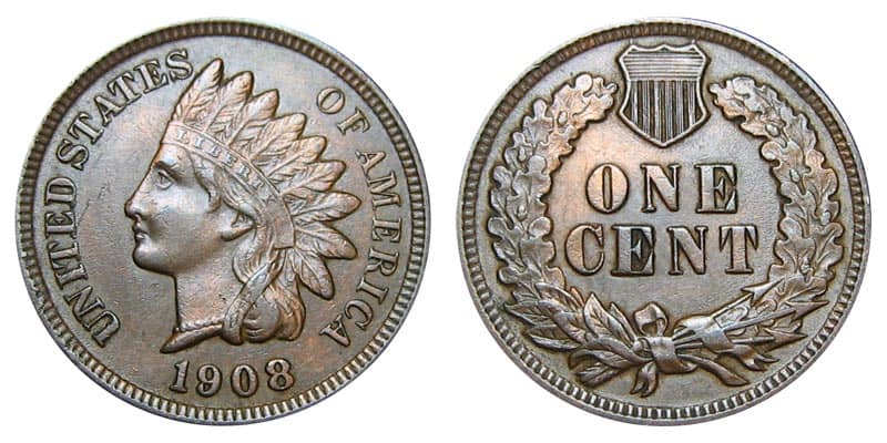 1908 Indian head penny