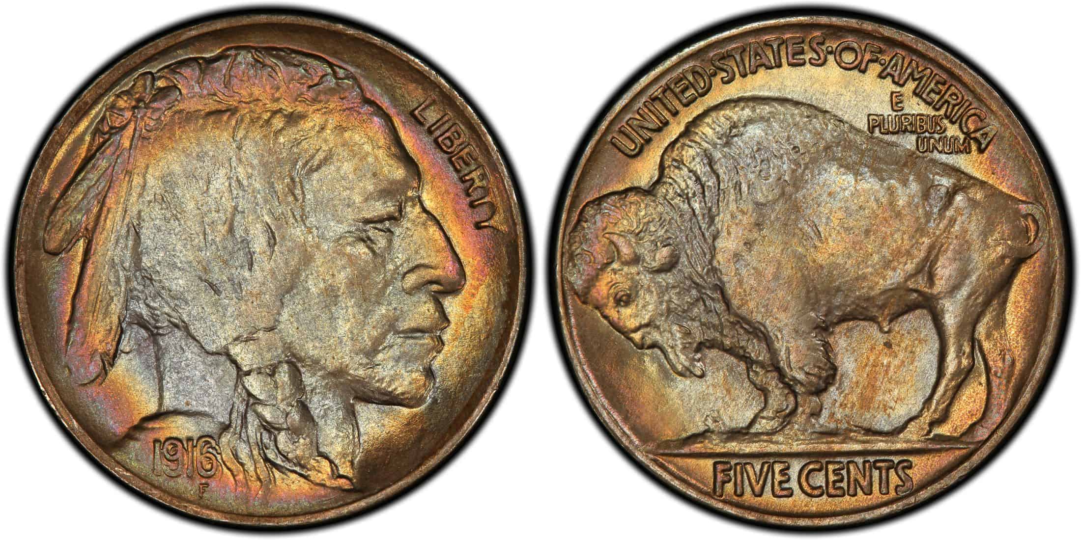 1916 MS 64 Buffalo nickel (doubled die obverse)