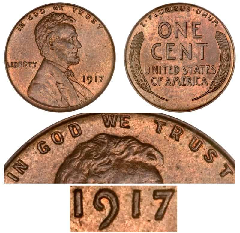 1917 DDO Lincoln penny