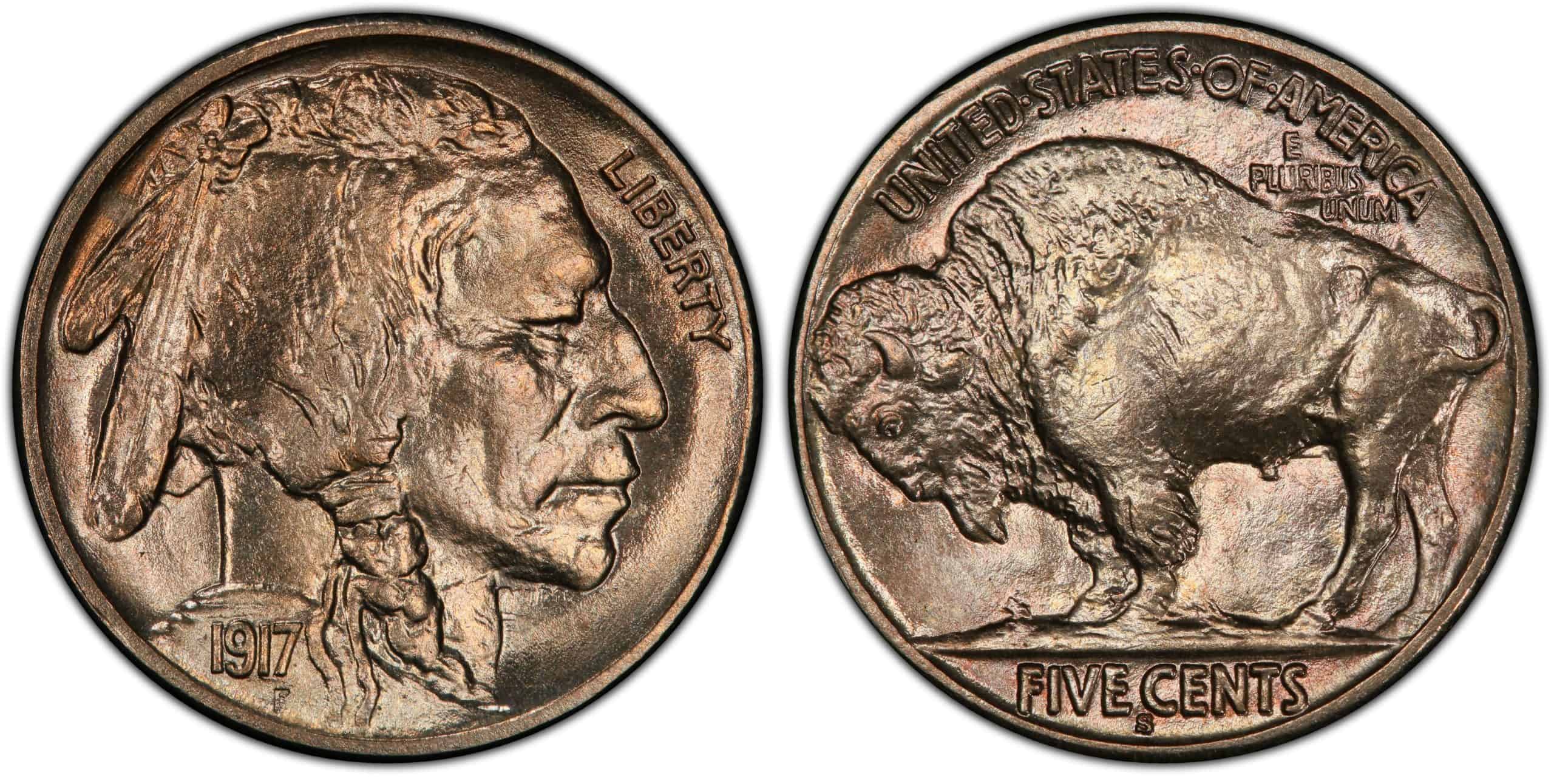 1917 S MS 67 Buffalo nickel