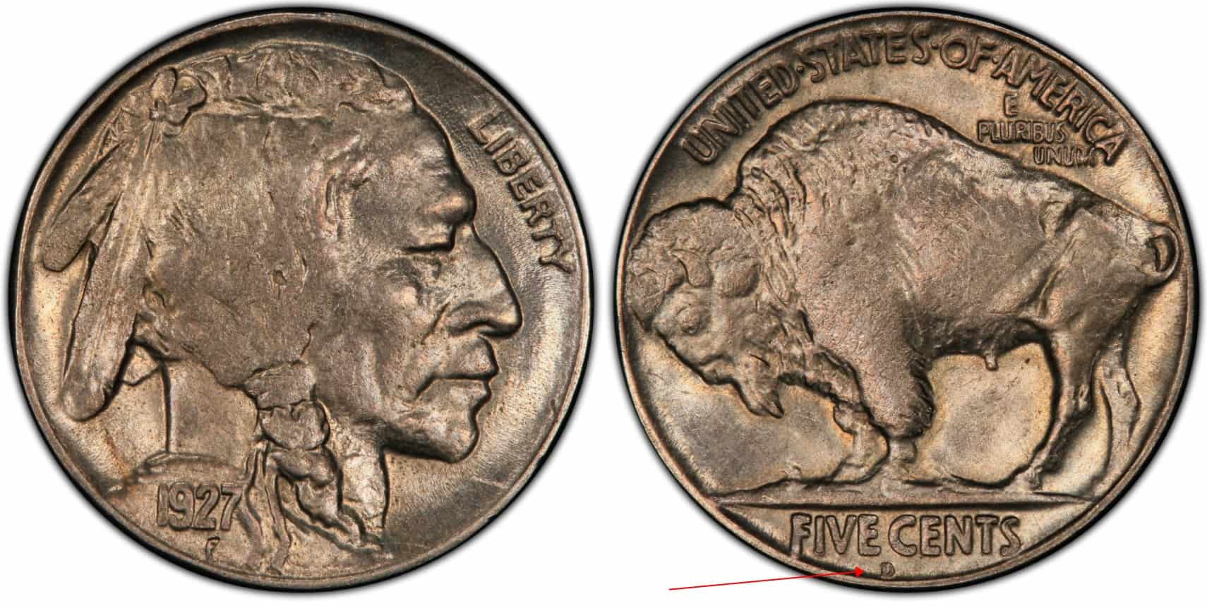 1927 D Buffalo nickel