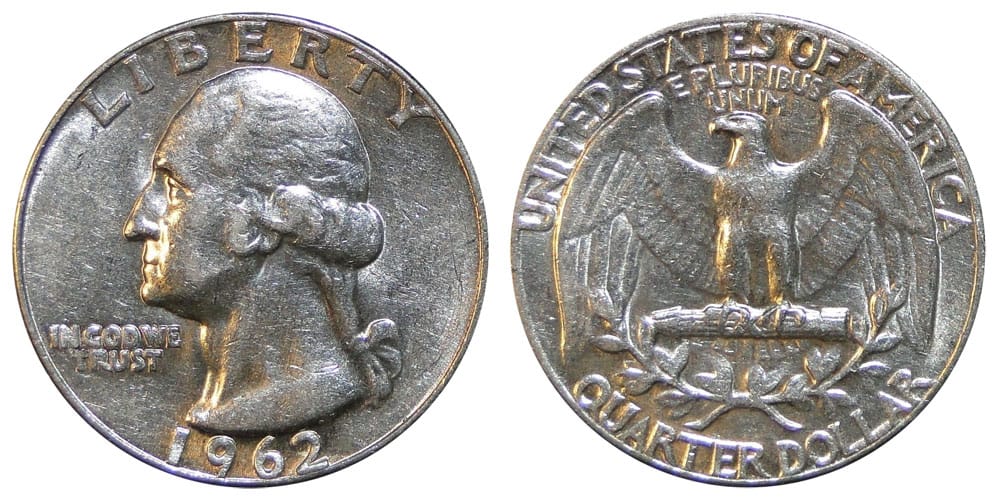 1962 Washington silver quarter