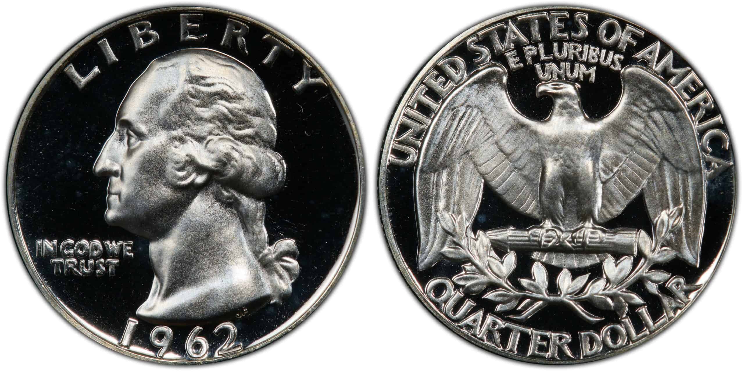 1962 proof Washington silver quarter