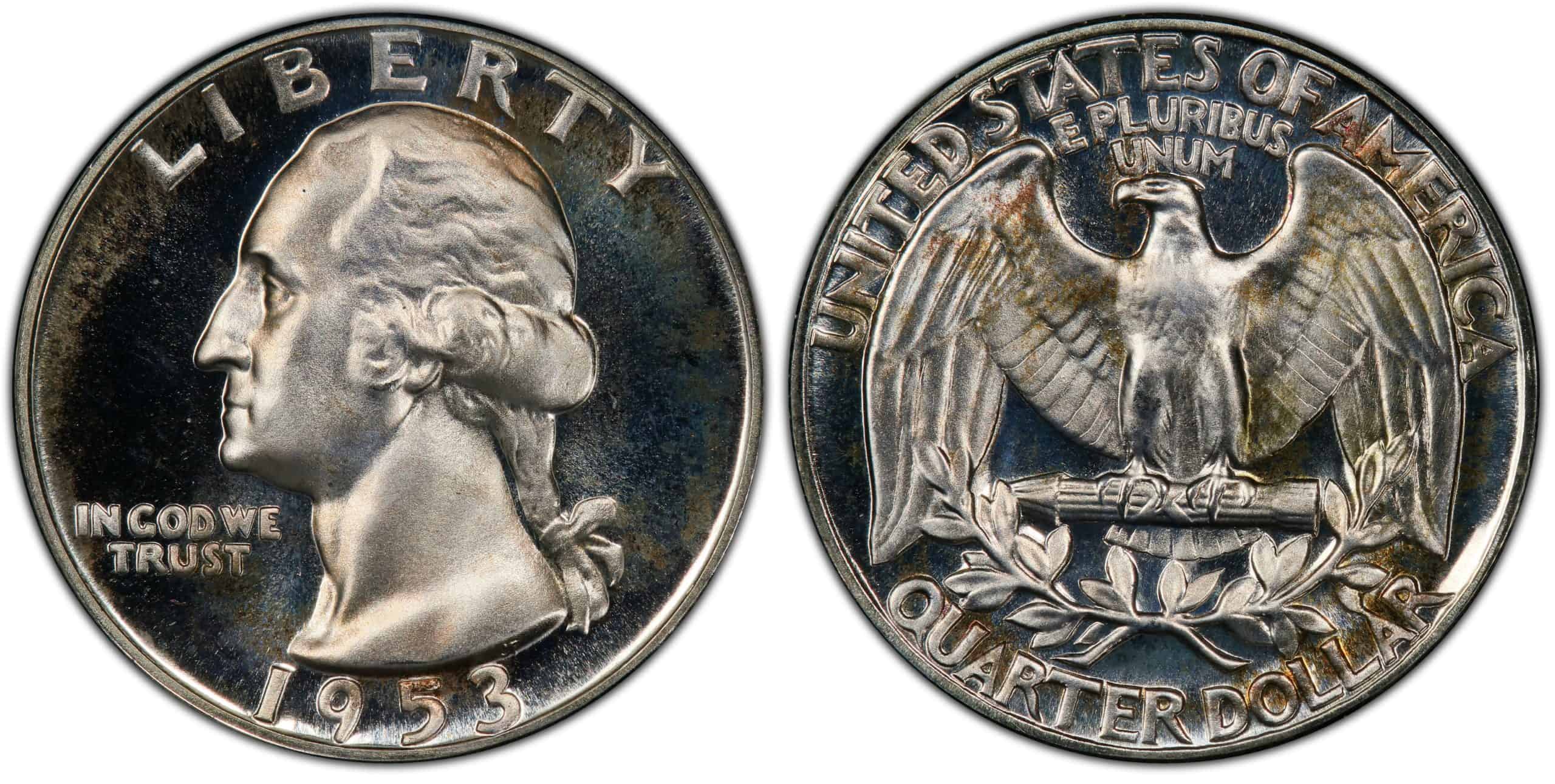 1957 proof Washington silver quarter 