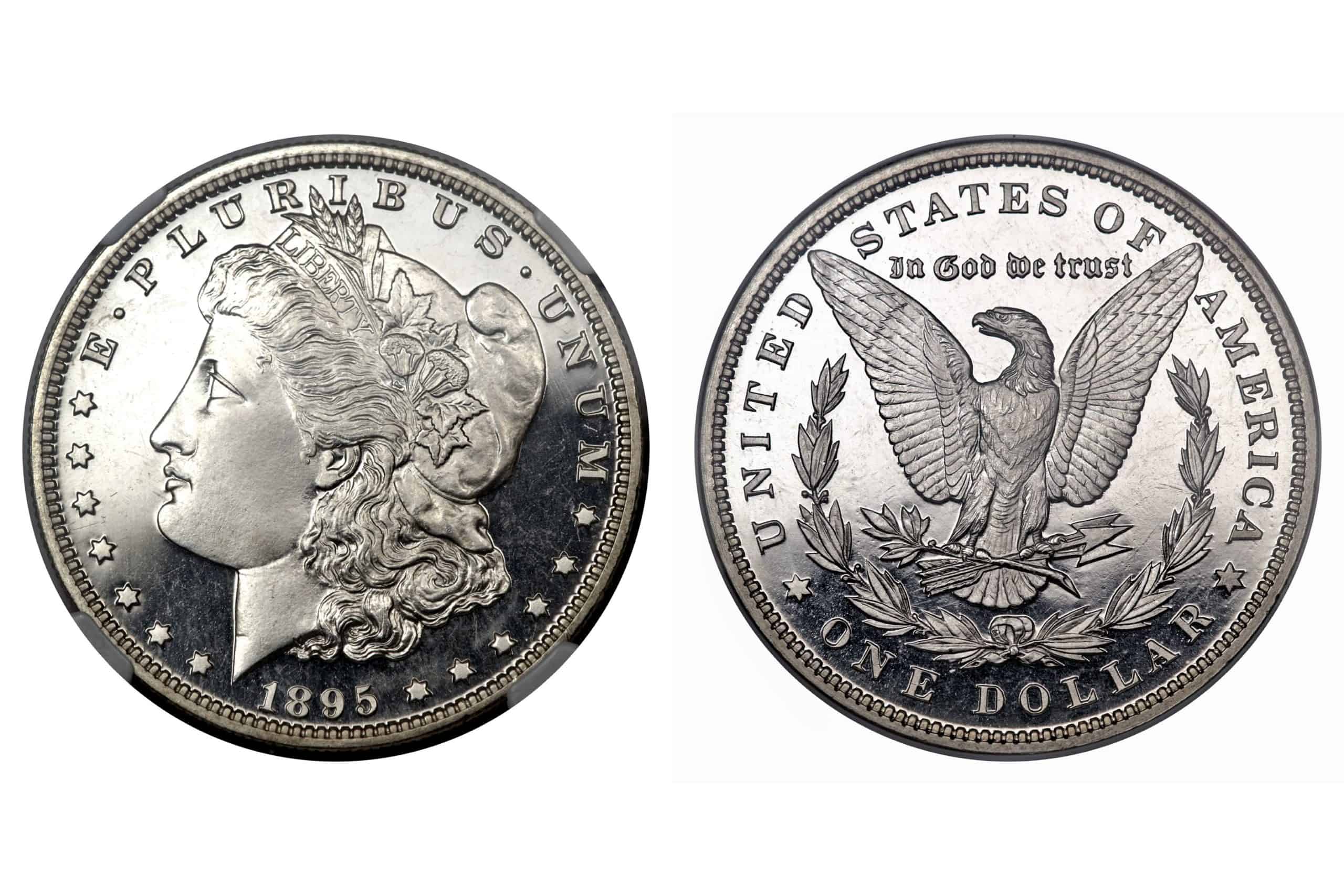 1895 Morgan silver dollar