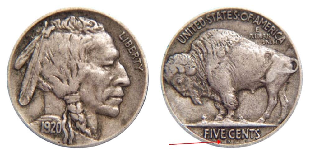 1920 D Buffalo nickel