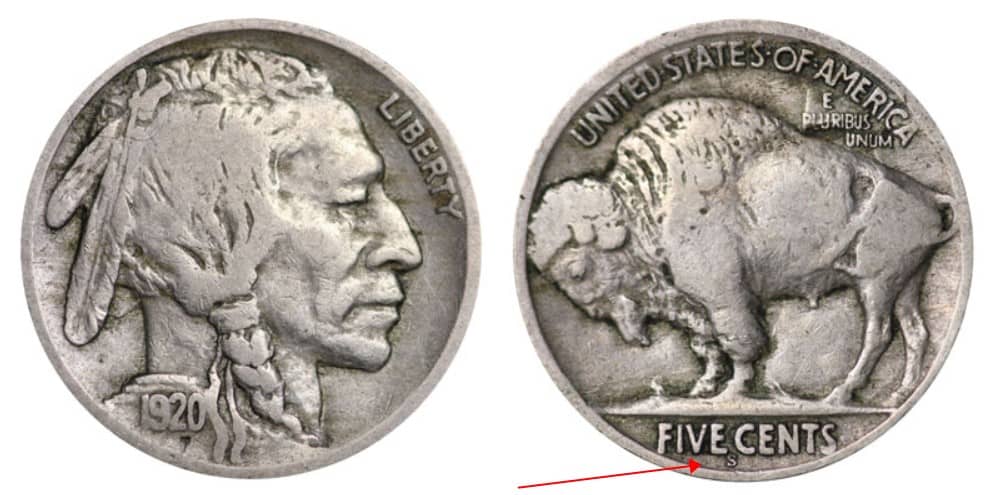 1920 S Buffalo nickel