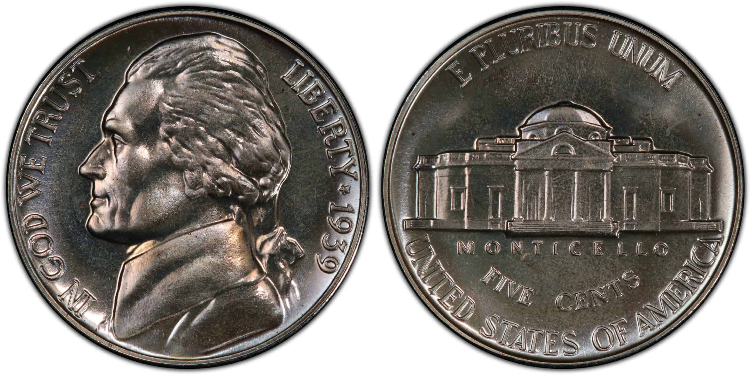 1939 proof Jefferson nickel