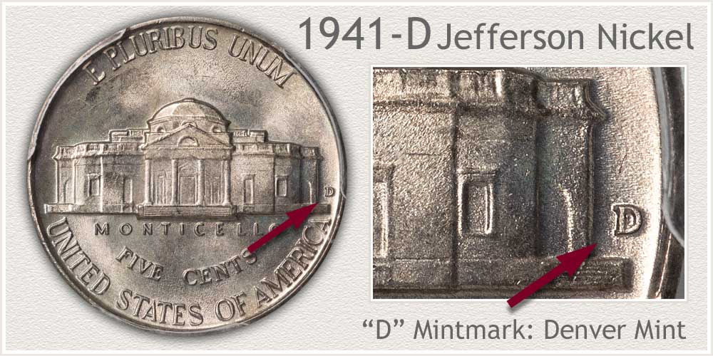 1941 D Jefferson nickel 