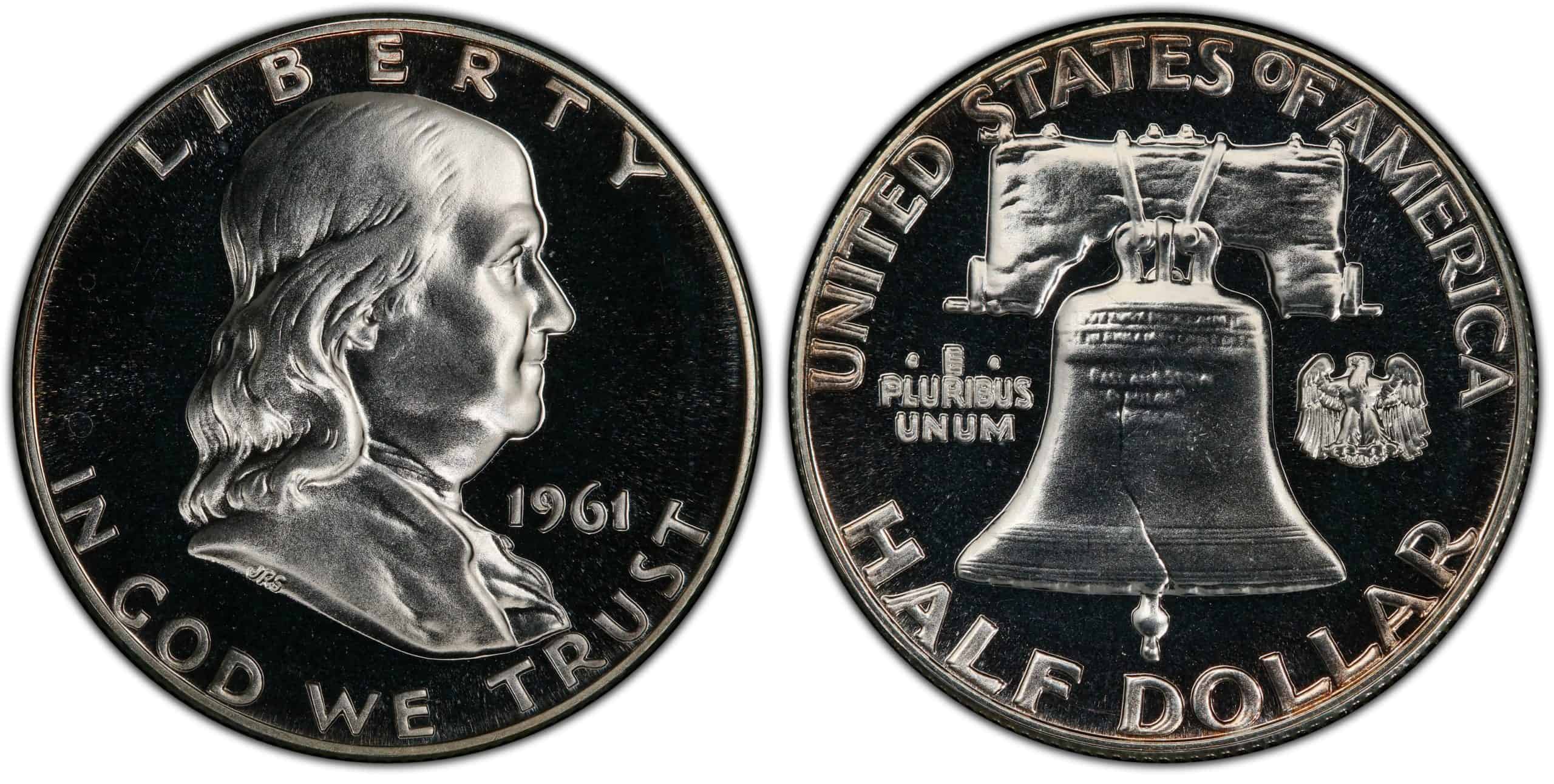1961 proof Franklin half dollar