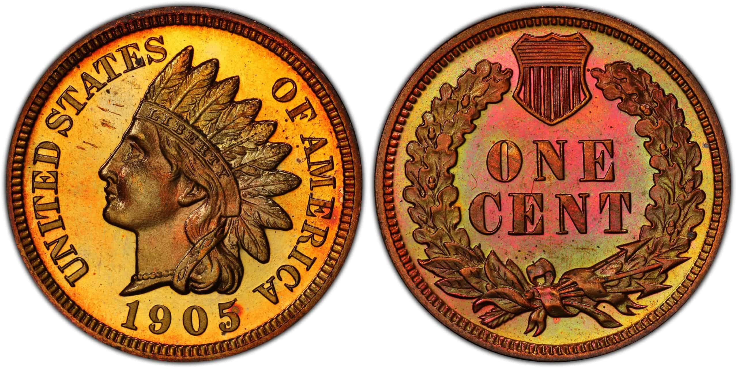1905 proof Indian head penny