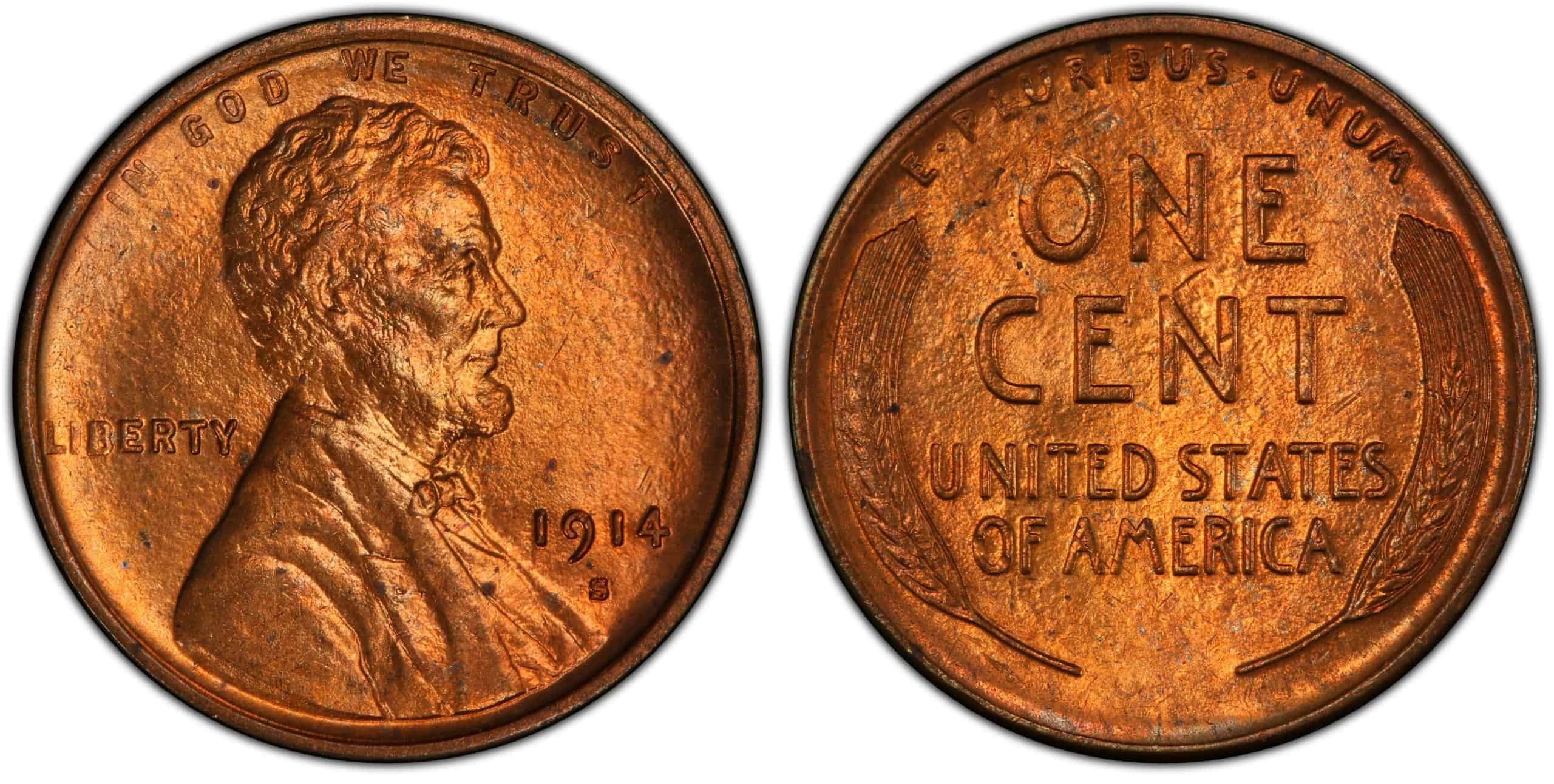 1914-S Lincoln Penny - $105,800