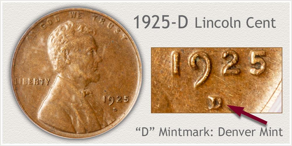 1925 D penny