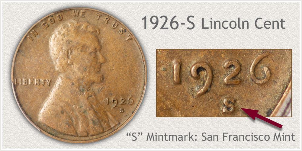 1926 S Lincoln penny