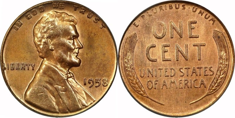 1958 Doubled Die Lincoln Penny - $336,000