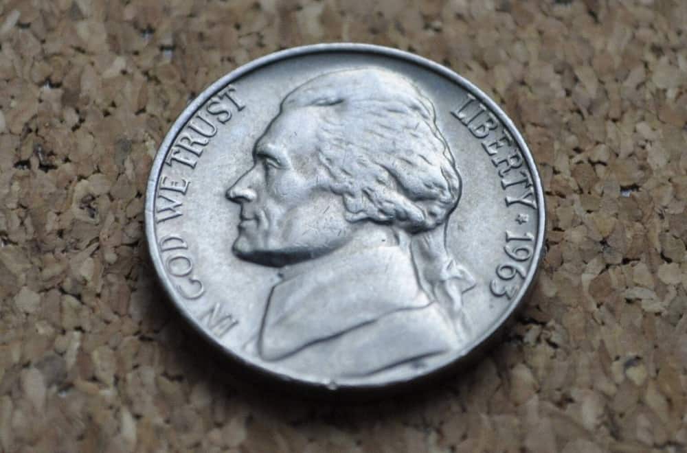 1963 USA 5 cent American nickel Random Mintmark 