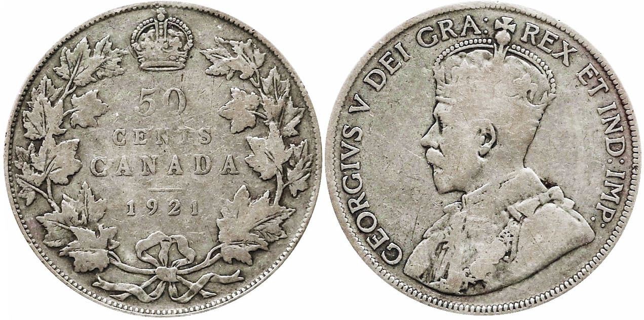 50 Cents 1921 – ICCS VG 8