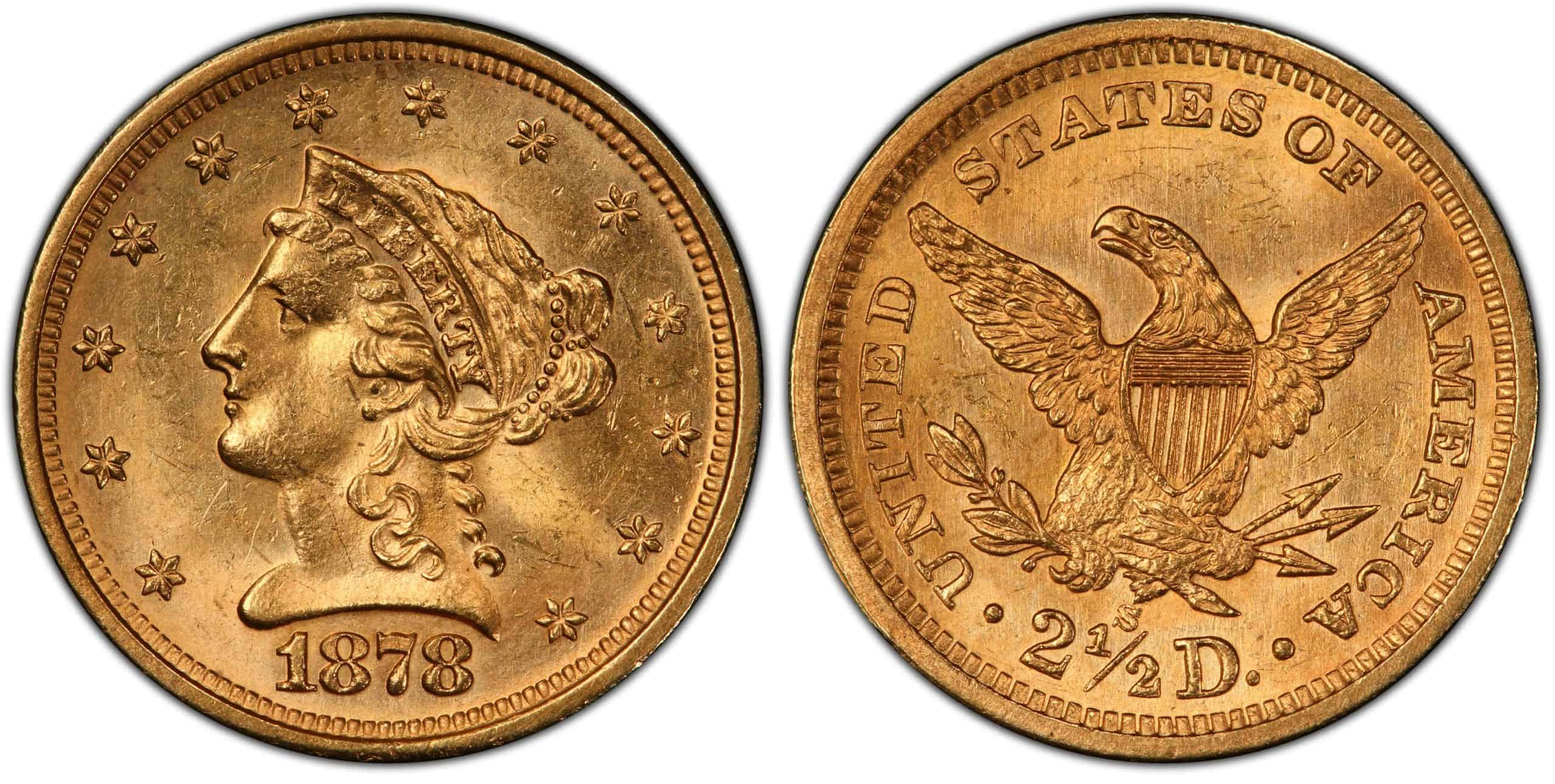 Features of Liberty 2.5 Dollar Gold Coins