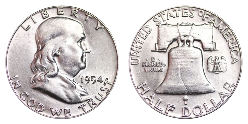 Features of the 1954 Franklin Half Dollar